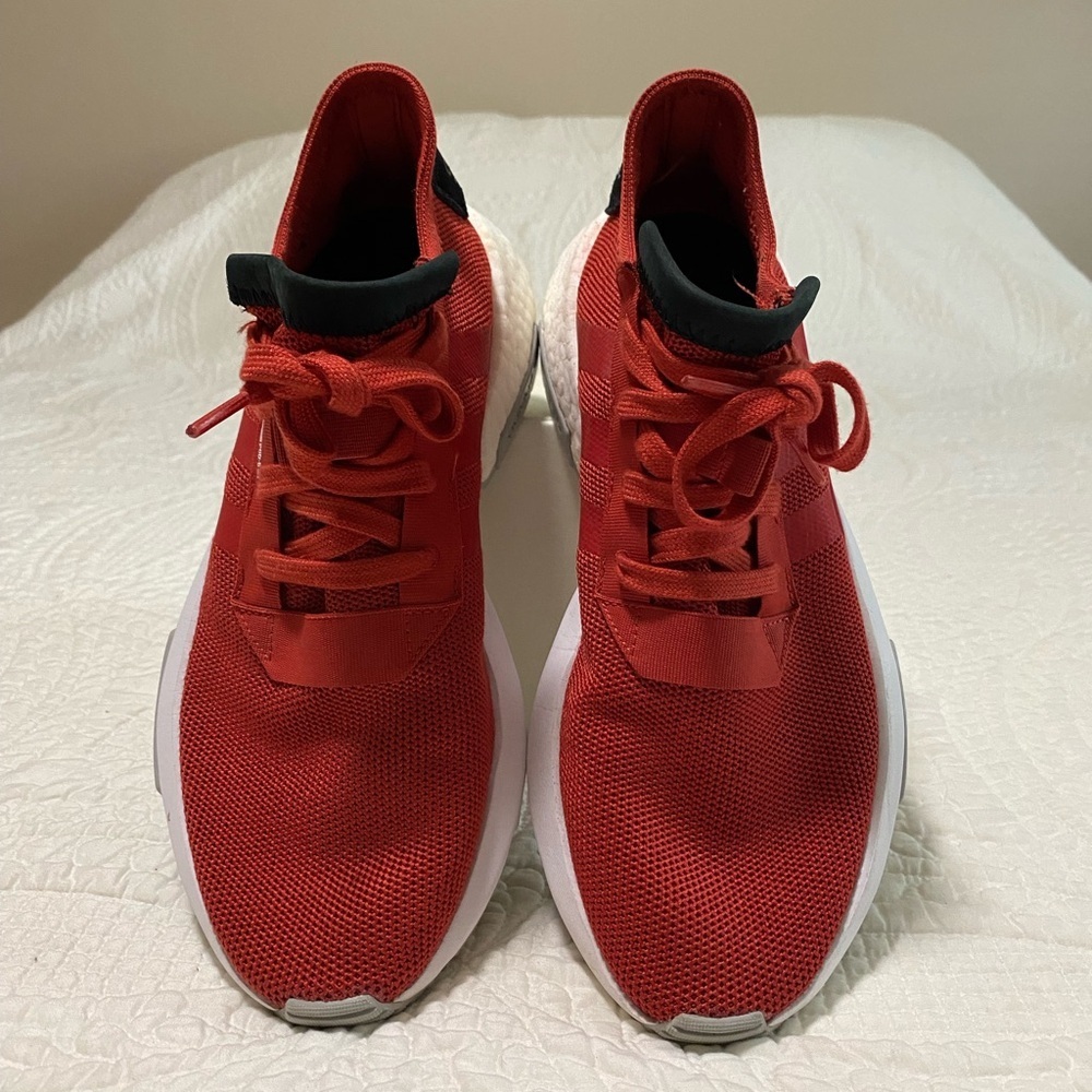 Red and White Adidas Athletic Sneakers - Picture 3 of 8